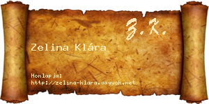 Zelina Klára névjegykártya